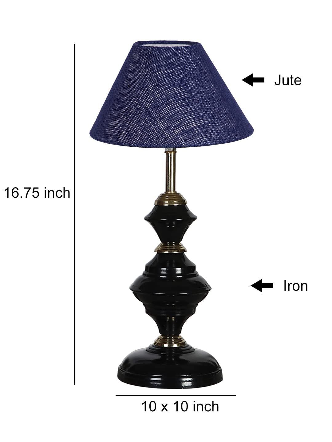 Blue Jute Table lamp with Iron Base(215)