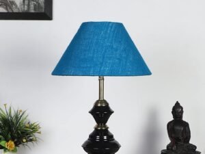 Turquoise Jute Table lamp with Iron Base(216)