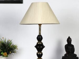Off-White Cotton Table lamp with Iron Base(222)
