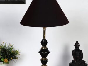 Black Cotton Table lamp with Iron Base(223)
