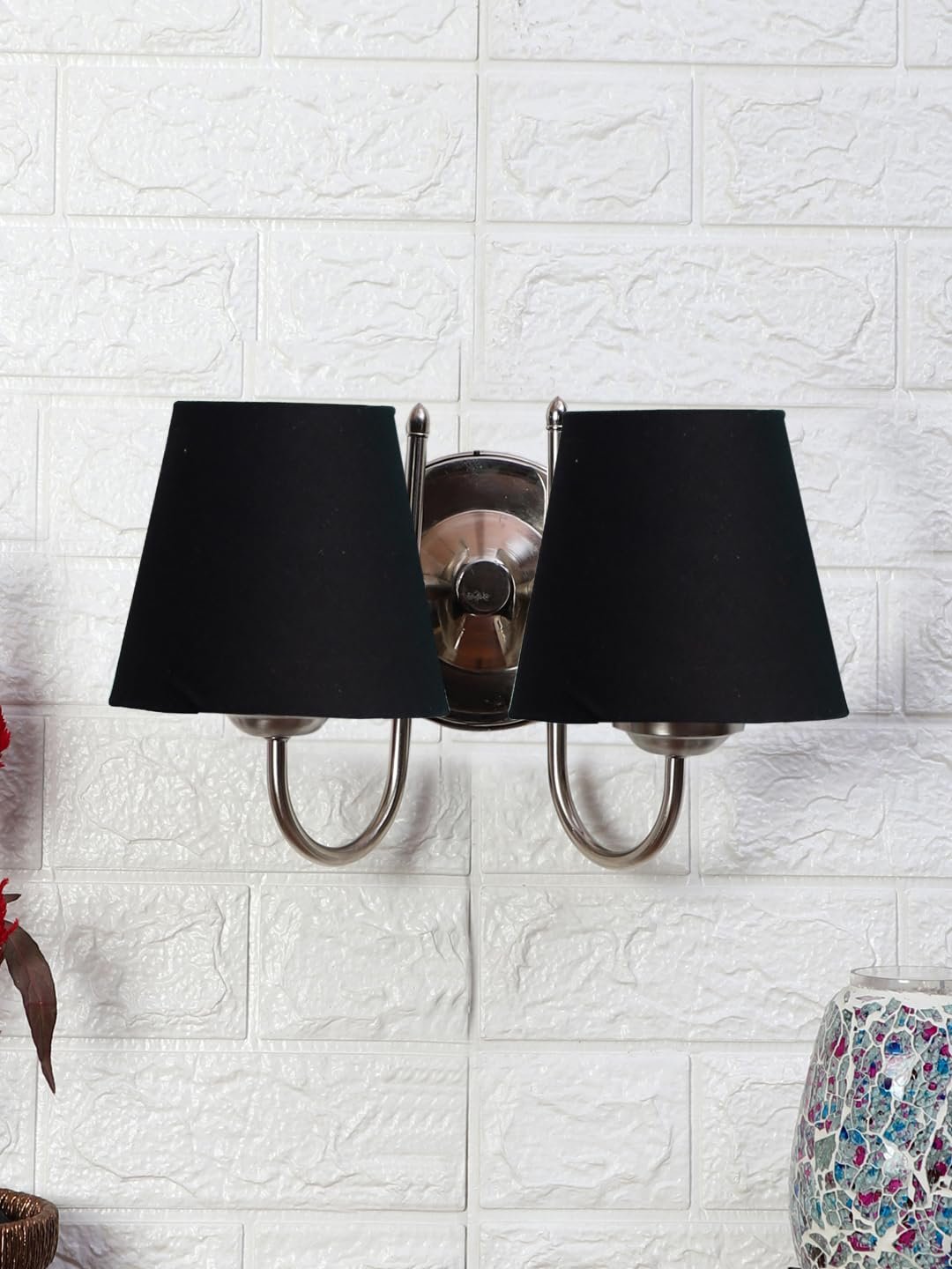 Black Cotton Table lamp with Iron Base(223)