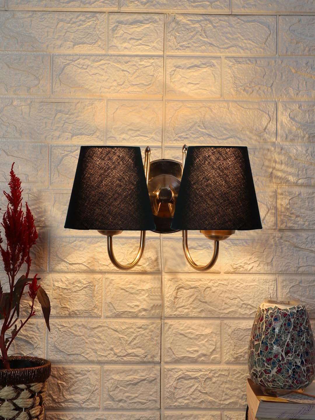 Black Cotton Table lamp with Iron Base(223)