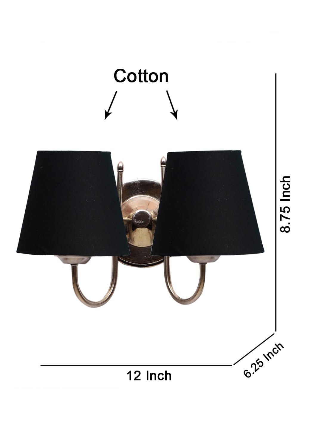 Black Cotton Table lamp with Iron Base(223)