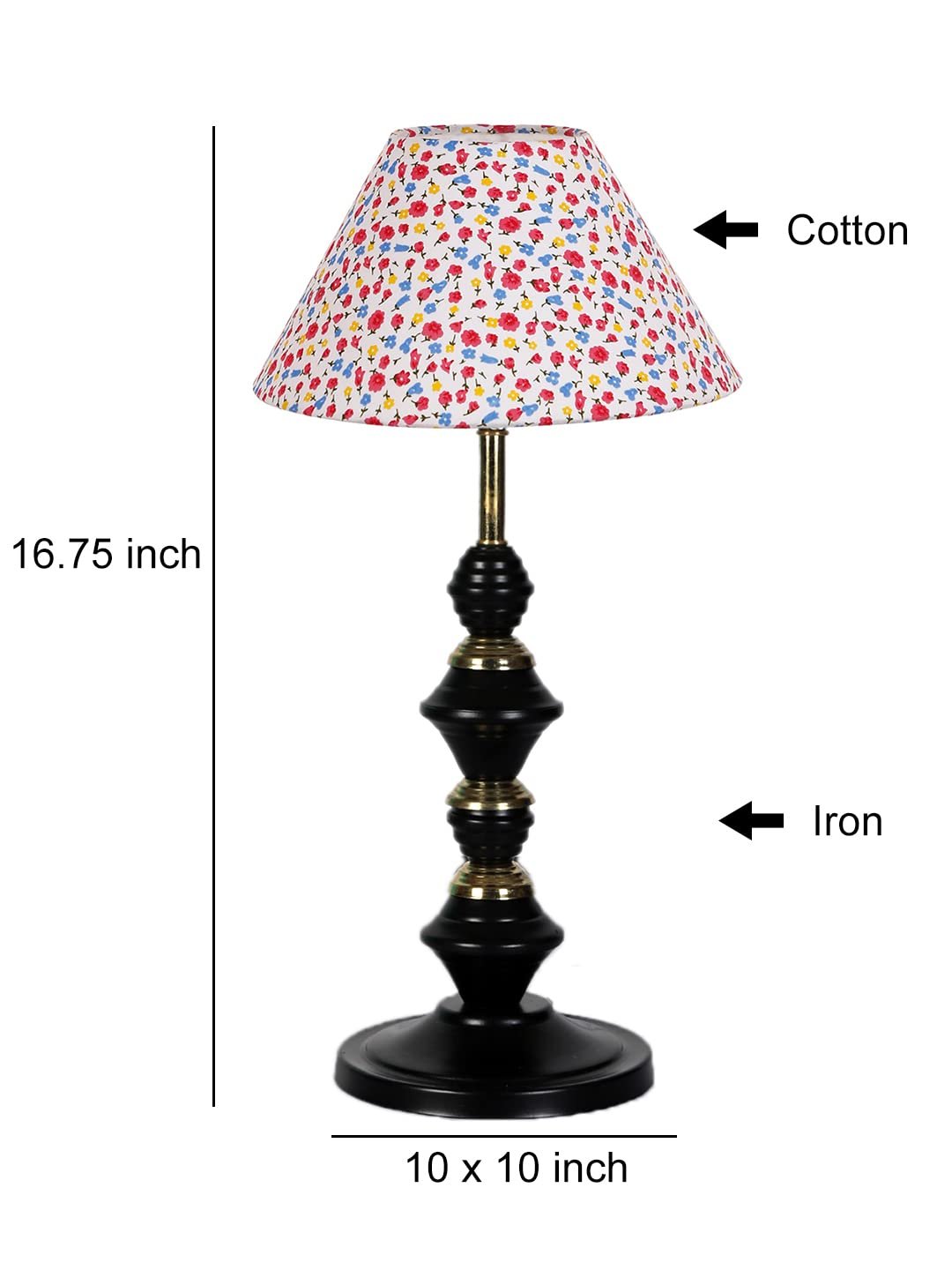 Multicolor Cotton Table lamp with Iron Base(236)