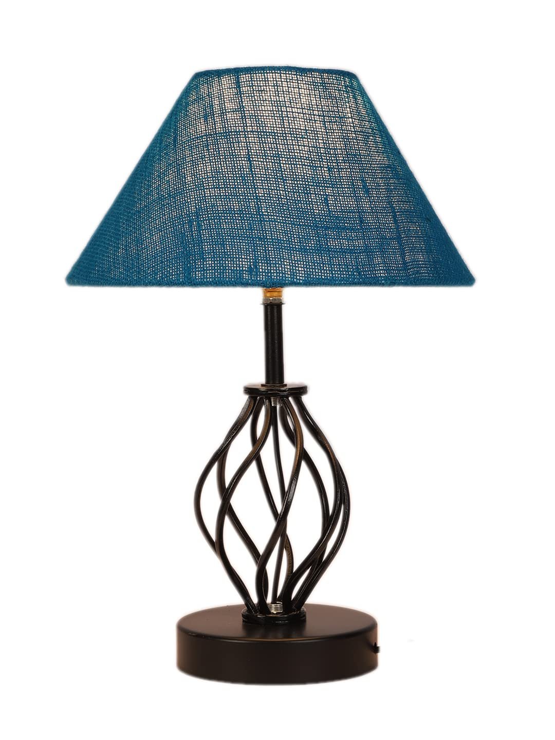 Turquoise Jute Table lamp with Iron Base(29)