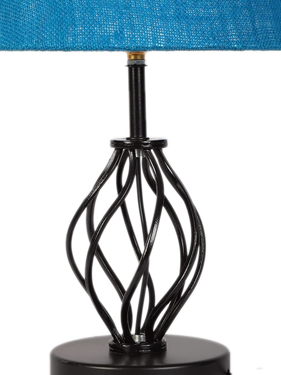Turquoise Jute Table lamp with Iron Base(29)
