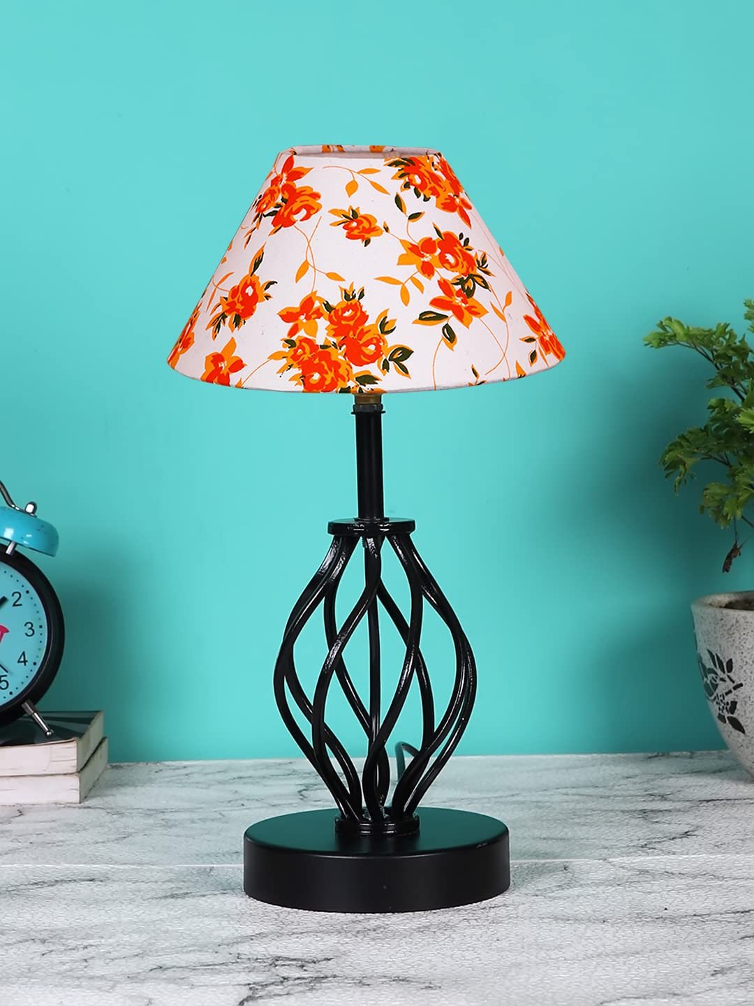 Multicolor Cotton Table lamp with Iron Base(31)