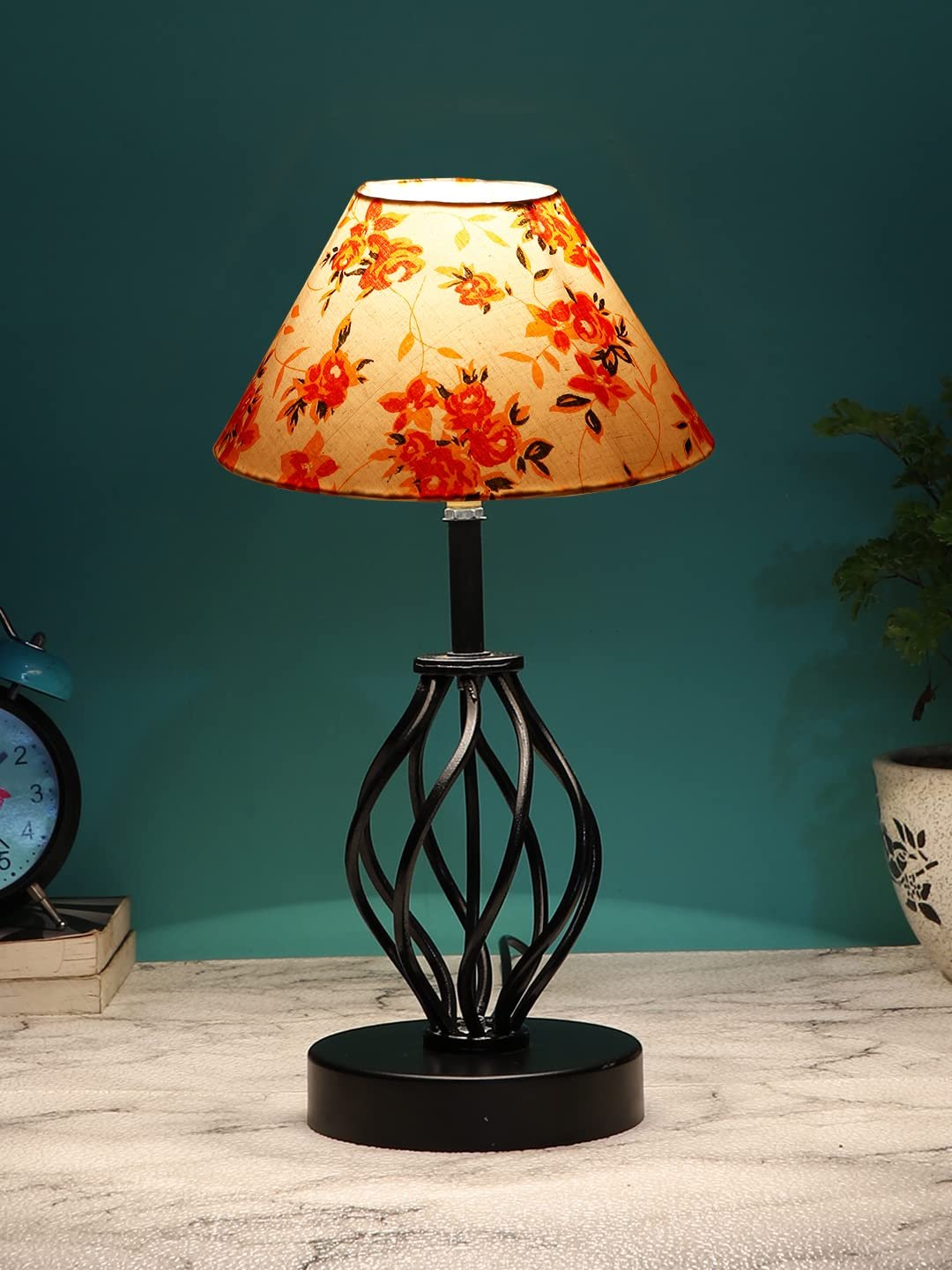 Multicolor Cotton Table lamp with Iron Base(31)