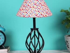 Multicolor Cotton Table lamp with Iron Base(32)