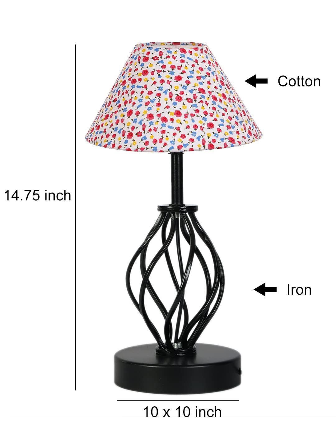 Multicolor Cotton Table lamp with Iron Base(32)
