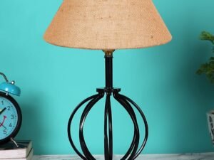 Black Cotton Table lamp with Iron Base(36)