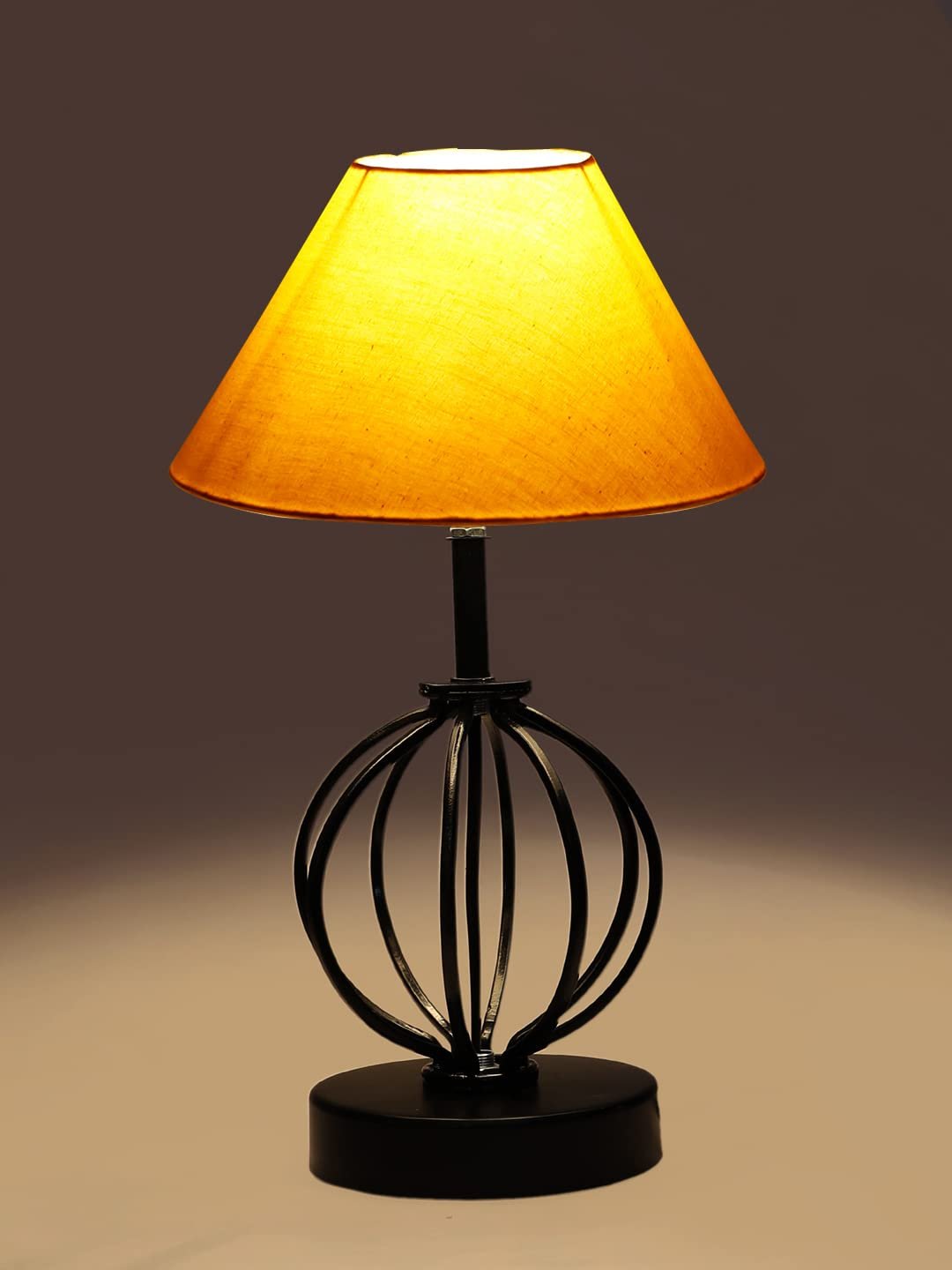 Yellow Cotton Table lamp with Iron Base(39)