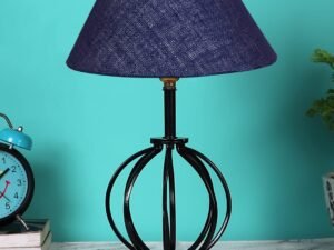 Blue Jute Table lamp with Iron Base(45)