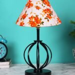 Multicolor Cotton Table lamp with Iron Base(48)