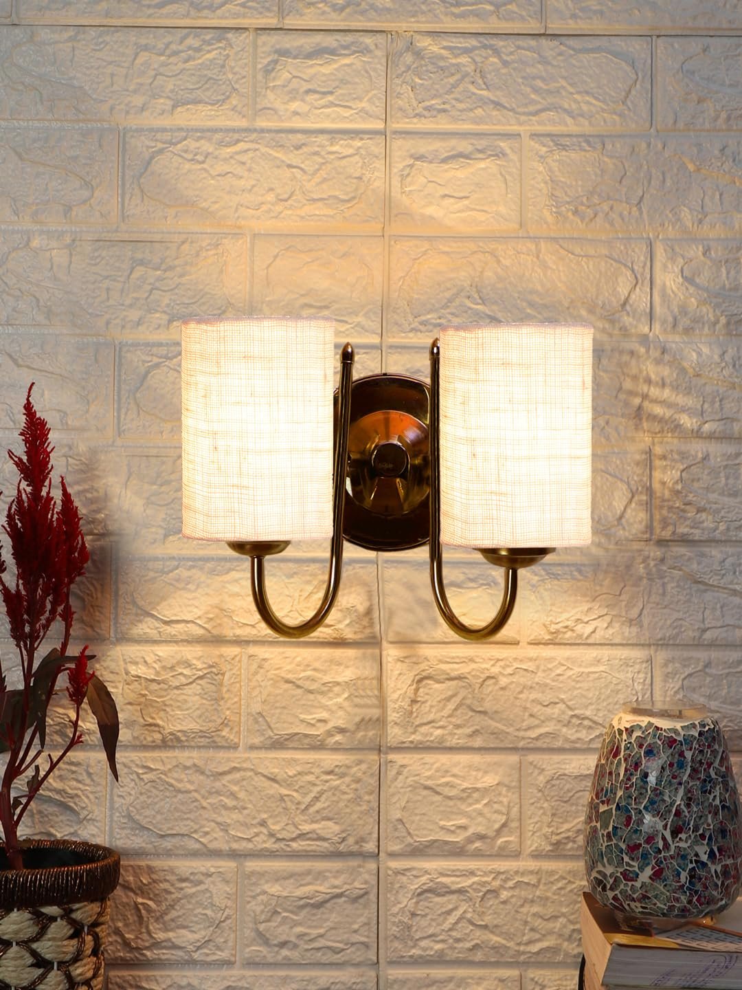 Multicolor Cotton Table lamp with Iron Base(49)