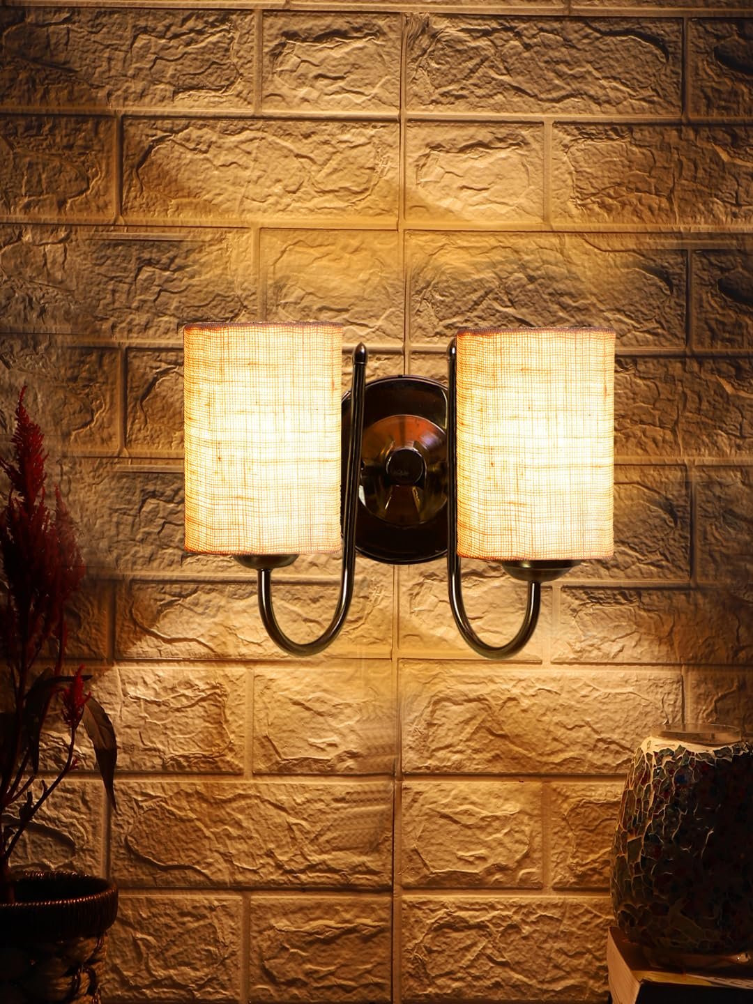 Multicolor Cotton Table lamp with Iron Base(49)