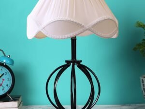 Vintage Off-White Shade Table lamp with Iron Base (50)