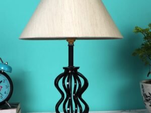 Off-White Cotton Table lamp with Iron Base(86)