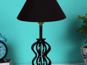Black Cotton Table lamp with Iron Base(87)