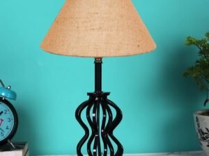 Beige Jute Table lamp with Iron Base(93)