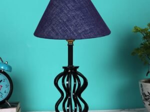 Blue Jute Table lamp with Iron Base(96)
