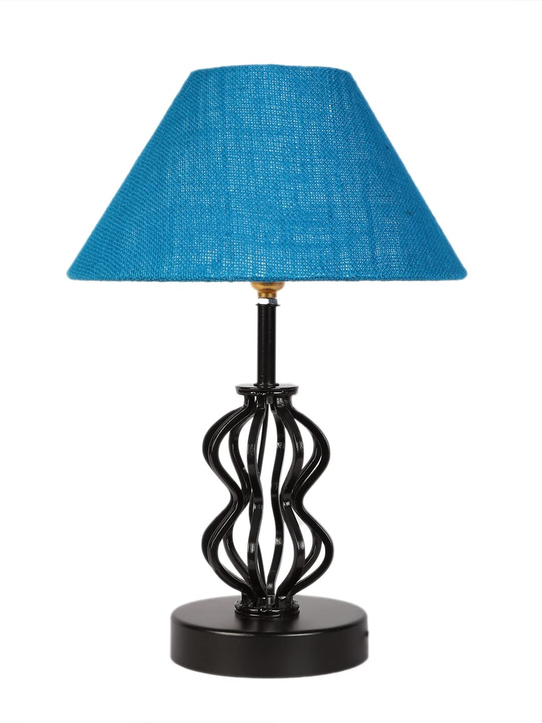 Turquoise Jute Table lamp with Iron Base(97)