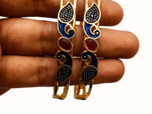 PEACOCK MEENAKARI BANGLES(SET OF 2 BANGLES)