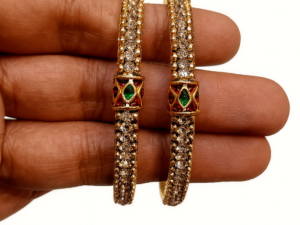 CHAWAL MEENAKARI BANGLES(SET OF 2 BANGLES)