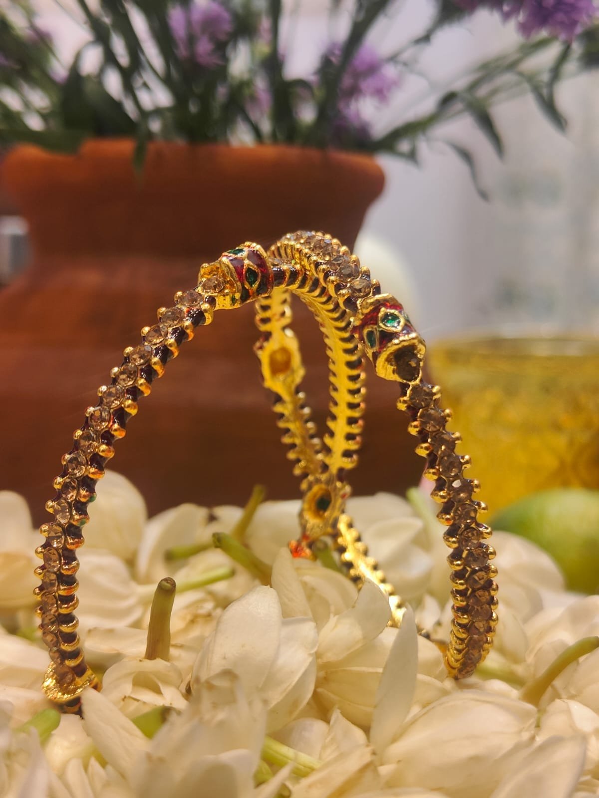CHAWAL MEENAKARI BANGLES(SET OF 2 BANGLES)