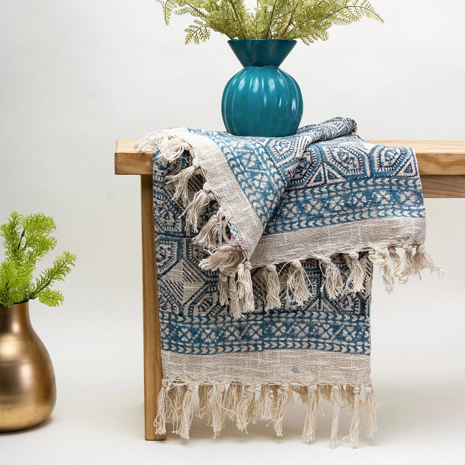 Hand Printed Throw