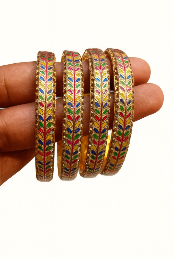 RANG BIRANGE LAC BANGLES(SET OF 4 BANGLES)