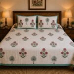 Mughal Garden Bed cover with 2 pillow covers set