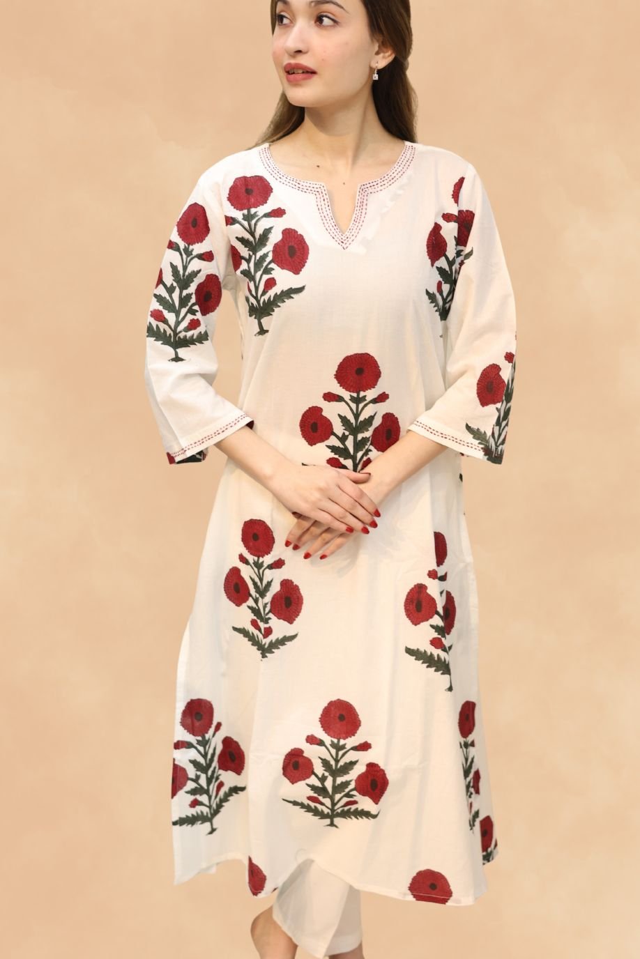 MASAKKALI COTTON PRINTED CO ORD SET