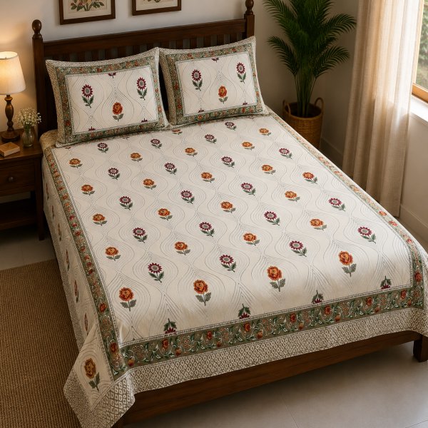 Sunflower Bedsheet with 2 pillow covers set