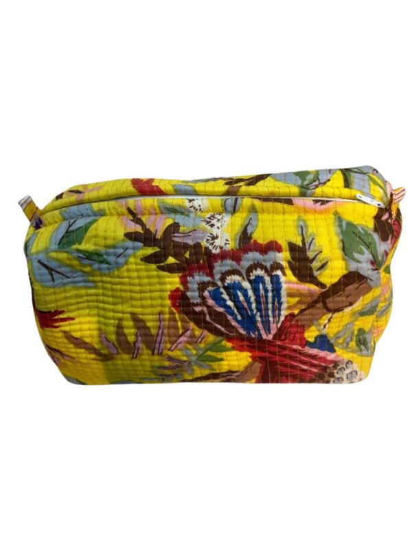 Hand Printed 3-in-1 Quilted Travel Pouch Set
