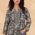 AIRA KURTI WITH FRONT NECK SLIT-DUAL PRINT