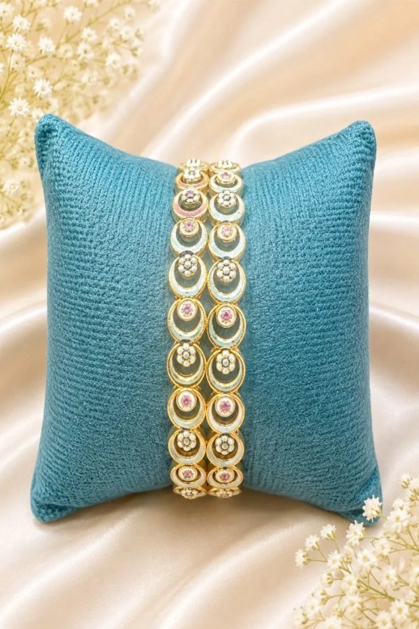 BAREEK MEENAKARI BANGLES(SET OF 2 BANGLES)