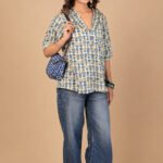 AJRAKH VEERA TOP WITH RUFFLE