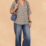 AJRAKH VEERA TOP WITH RUFFLE