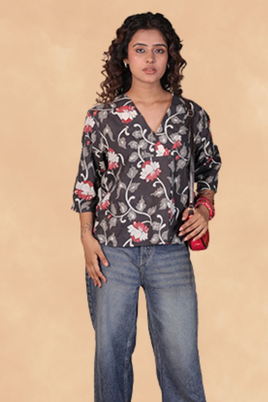 KALAMKARI PRINTED VARNIKA TOP