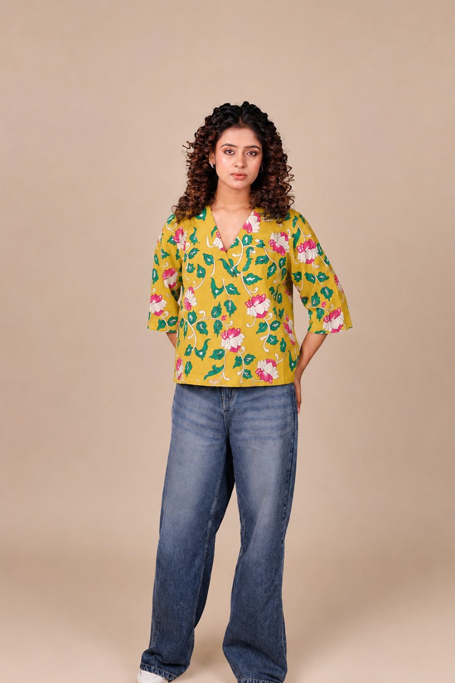 KALAMKARI PRINTED VARNIKA TOP