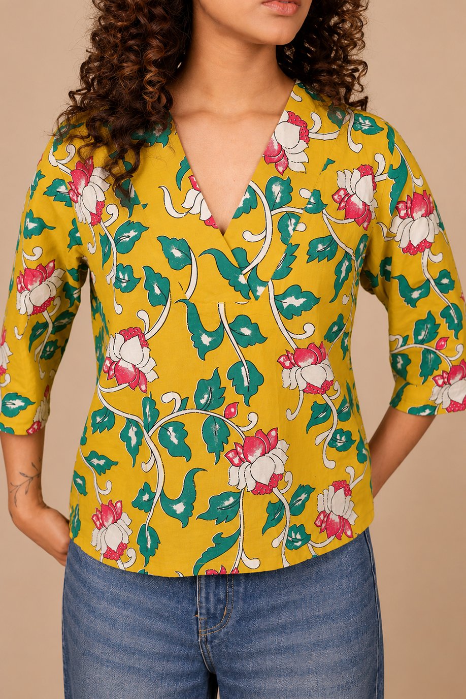 KALAMKARI PRINTED VARNIKA TOP