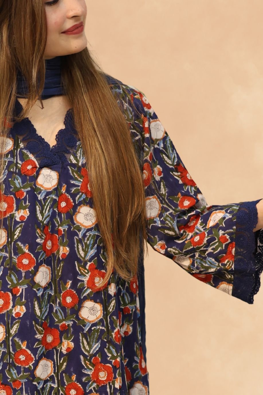 NAVELI COTTON PRINTED CO ORD SET