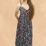 RESHMA DRESS-STRAPES AND BACK WITH SMOCKING DETAIL
