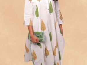 BAHAAR COTTON PRINTED A-LINE KURTA PANT SET