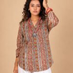 AABHA TUNIC WITH FRONT PLEATS & V NECK