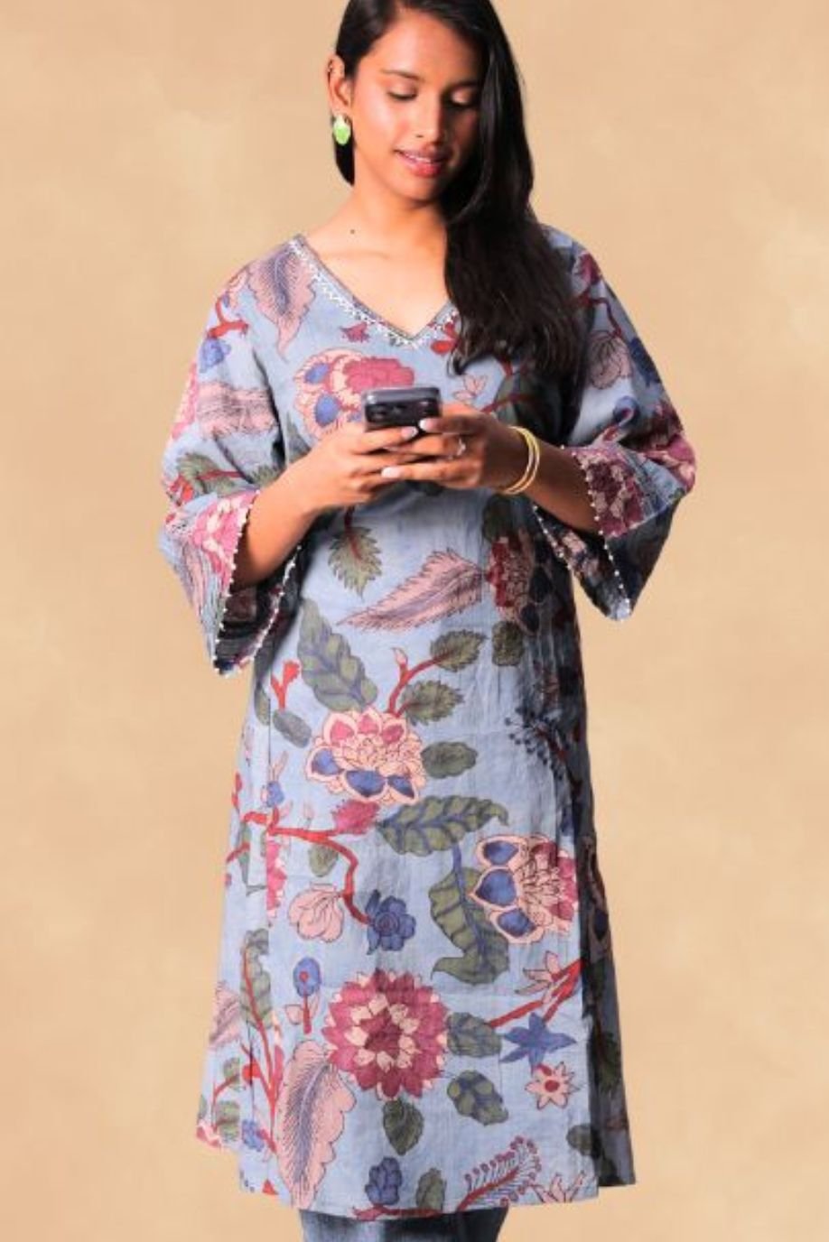 NAYAAB PRINTED A-LINE KURTA