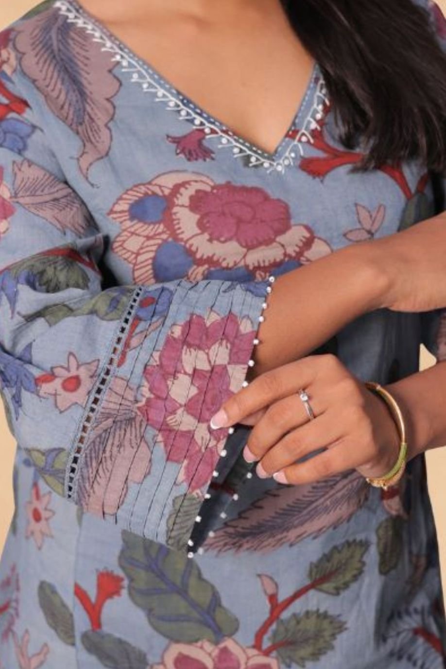 NAYAAB PRINTED A-LINE KURTA