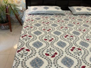 Lata Bedsheet with 2 pillow covers set