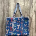 Hand Printed Quilted TOTE BAG
